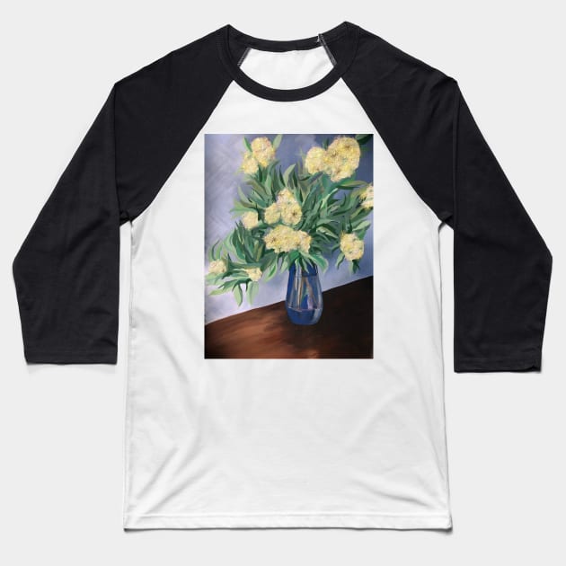 Australian Lemon Myrtle Flowers in Violet and White by Leah Gay Baseball T-Shirt by leahgay